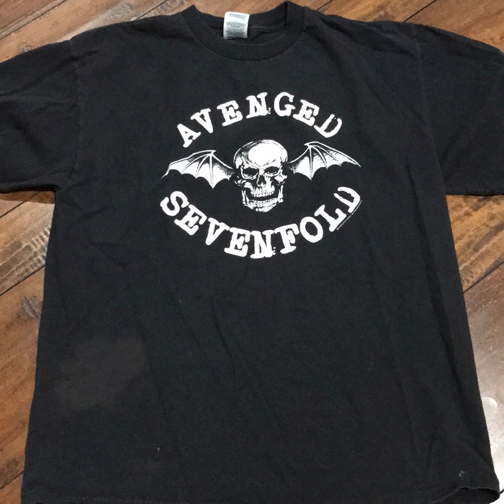Vintage Avenged Sevenfold Wing Skull Bat Concert Tee
